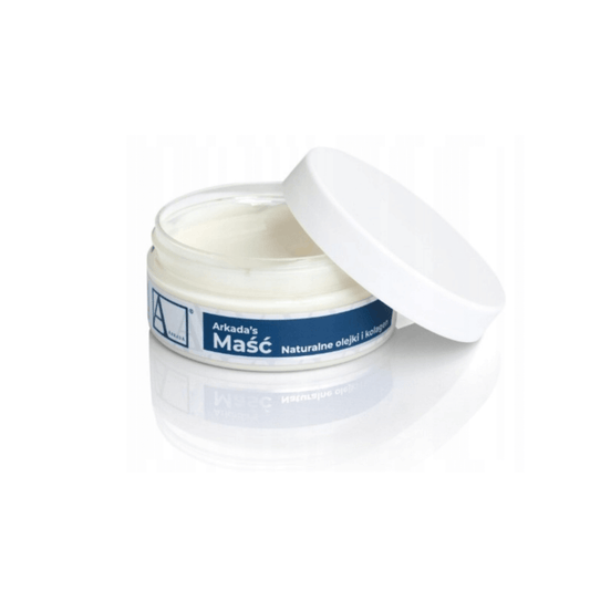 Arkada’s Maść pėdų tepalas indelyje - intensyvus pėdų odos drėkinimas ir regeneracija, sausai ir šiurkščiai odai bei kulnams. Pėdų priežiūros kosmetika su natūraliais aliejais (pedikiūro priežiūra namuose).