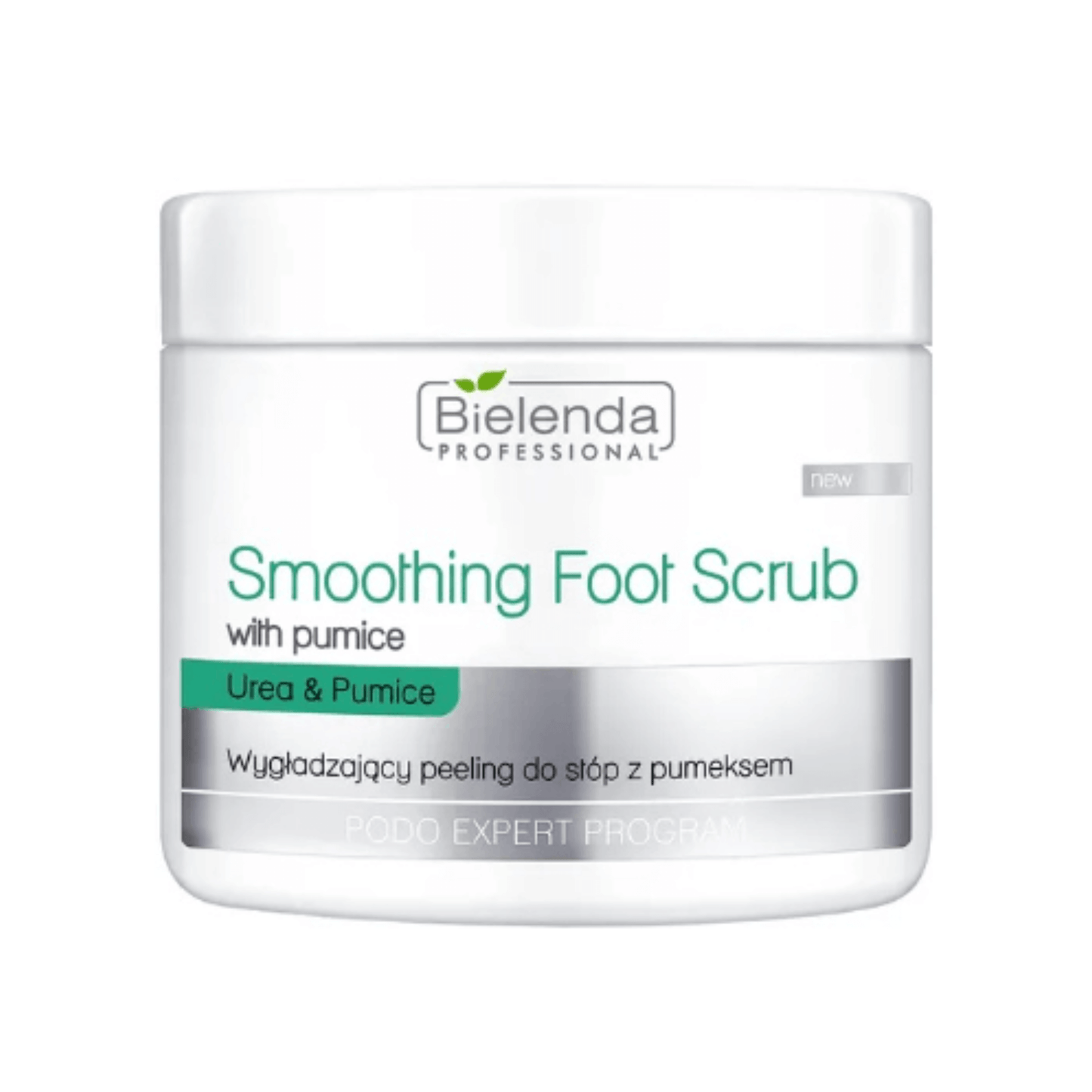 Bielenda Professional Smoothing Foot Scrub pėdų šveitiklis su pemza ir šlapalu (urea & pumice) - glotninantis pėdų pilingas suragėjusiai ir šiurkščiai odai, kulnų šveitimui ir odos minkštinimui. Pėdų priežiūros priemonė namų pedikiūrui.